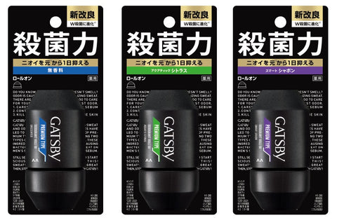 GATSBY Premium Type Deodorant Roll-on Men's Antiperspirant Underarm Sweat Various