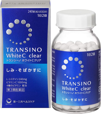 Transino White C Clear Whitening Supplement 240 Tablets