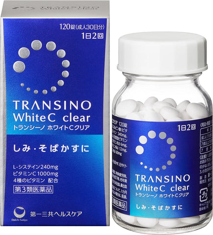 Transino White C Clear Whitening Supplement 120 Tablets